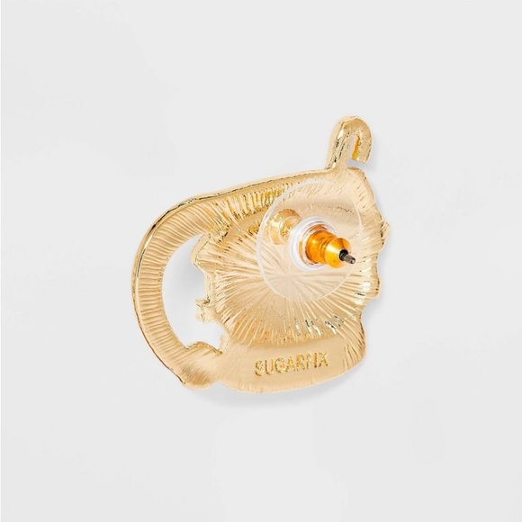 SUGARFIX by BaubleBar Cup Of Cheer Merry Mug Santa Mrs Claus Statement Earrings - Picture 4 of 10